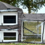 Rabbit Hutch Rain Sun Winter COVER for XXL Smokey Grey + Natural hutches