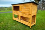 Large Rabbit Hutch Natural Design – 2 Tier –