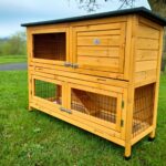Large Rabbit Hutch Natural Design – 2 Tier –