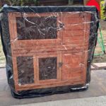 Double Decker Rabbit Cage Cover SUNSURE Outdoor Rabbit Hutch Cover Heavy Duty Waterproof Dustproof Bunny Cage Cover 48" L x 20" W x 41" H, Black - Image 6