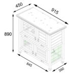 Rabbit Hutch Rain Sun Winter COVER for 2 Tier Grey - Image 3