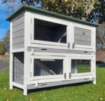 CLASSIC XL GREY 2 TIER RABBIT HUTCH