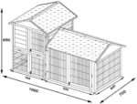 Rabbit Hutch Rain Sun Winter COVER for XXL Smokey Grey + Natural hutches - Image 3