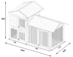 6ft Rabbit Hutch – Smokey Grey Design – Fox Resistant - Image 7
