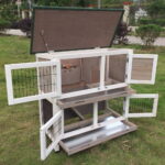 Classic Grey 2 Tier Rabbit Hutch - Image 2