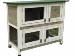 Classic Grey 2 Tier Rabbit Hutch