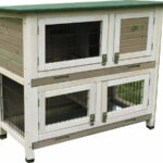 Classic Grey 2 Tier Rabbit Hutch