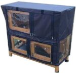Rabbit Hutch Rain Sun Winter COVER for 2 Tier Grey