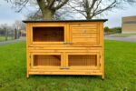 Classic XL Natural 2 Tier Large Rabbit Hutch - Image 6