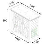 Rabbit Hutch Rain Sun Winter COVER for LARGE XL 2 Tier Grey + Natural hutches - Image 3