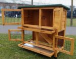 Classic Natural 2 Tier Rabbit Hutch - Image 3
