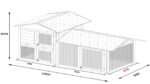 6ft Rabbit Hutch – Green Design – Fox Resistant Hutch - Image 8