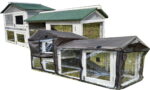 Rabbit Hutch Rain Sun Winter COVER for XXL Smokey Grey + Natural hutches - Image 2